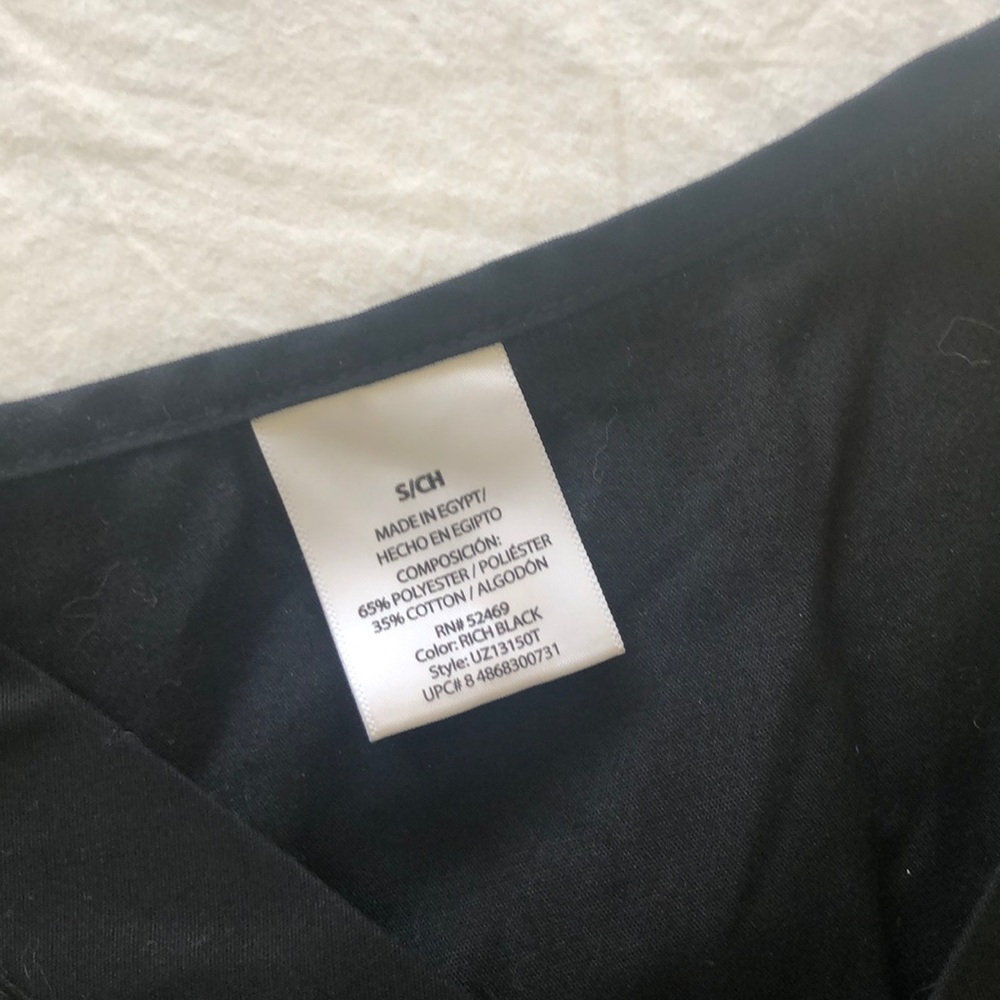Black scrub top